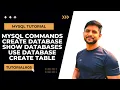 Create Table Create Database Use Database Show Databases Commands in SQL In Hindi