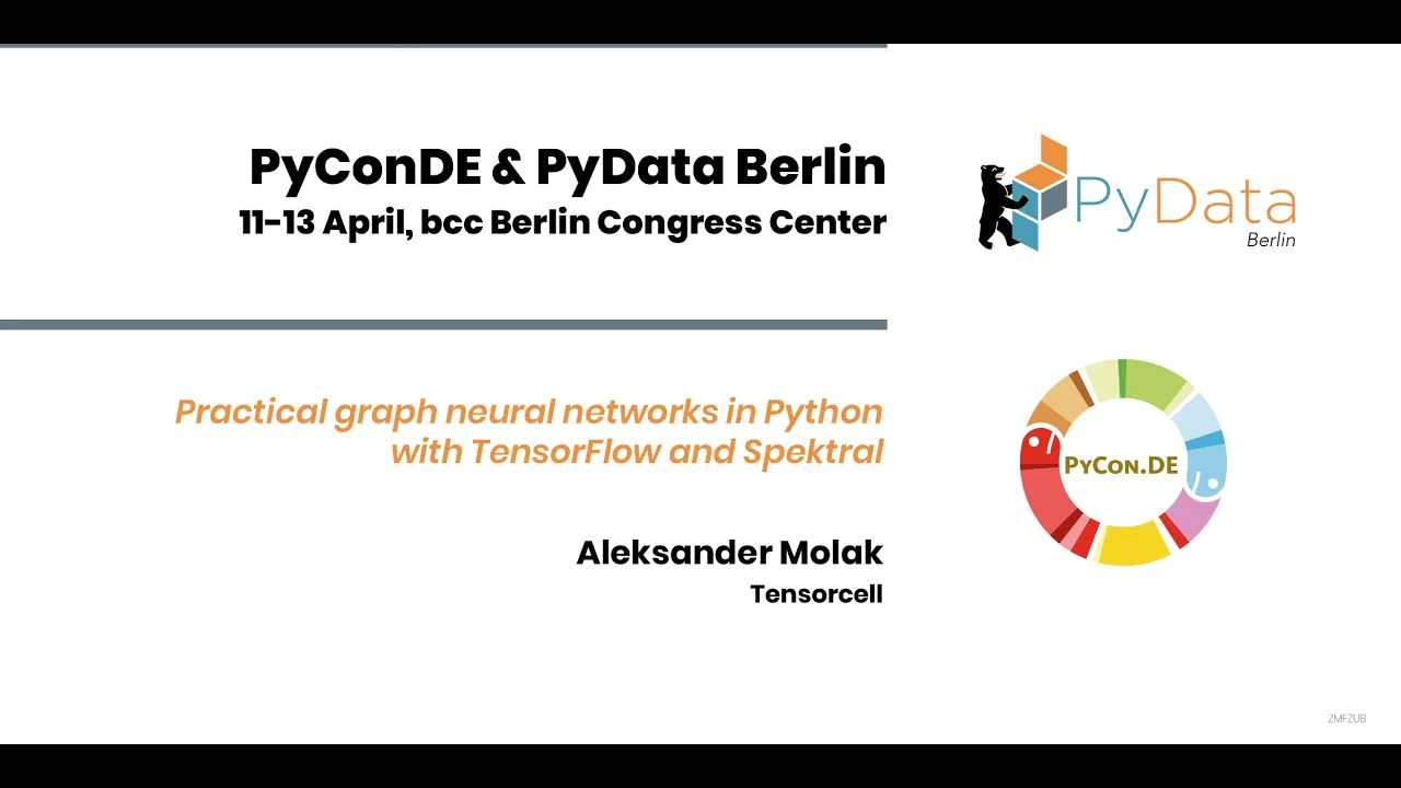 Aleksander Molak: Practical graph neural networks in Python with TensorFlow and Spektral