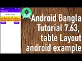 Android Bangla Tutorial 7 63 - table Layout android example