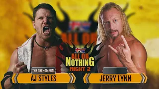 aj styles vs jerry lynn singles match