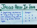 Jagged array in Java Hindi Examples question explained lec-54