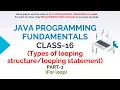 JAVA PROGRAMMING FUNDAMENTALS CLASS-16 FOR LOOP WITH EXAMPLE