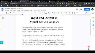 Console Input and Output in Visual Basic