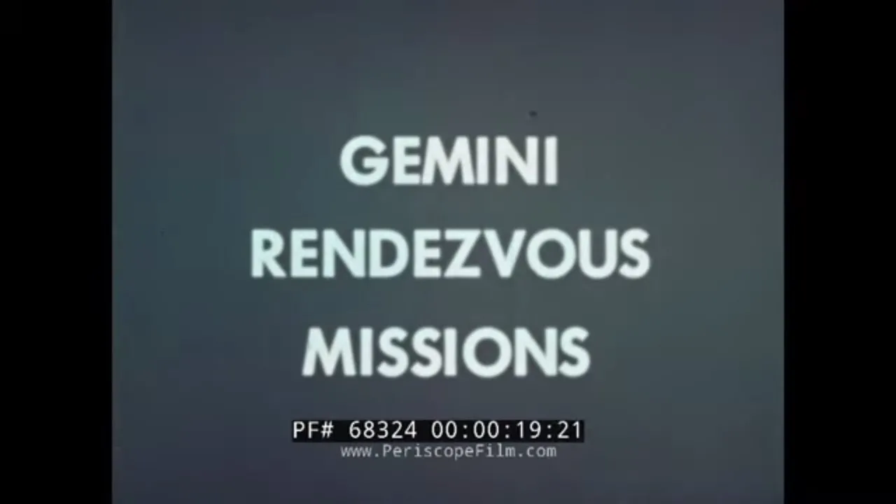 " MANNED SPACEFLIGHT: GEMINI RENDEZVOUS MISSIONS "  1960s NASA ANIMATED EDUCATIONAL FILM   68324