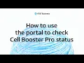 How to check the status of a Cell Booster Pro device in the portal