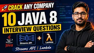 Cracckk Any BIG MNC Top 10 Java 8 Interview Ques Ans Streams API Lambda Expression - Part-1