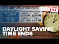 Daylight saving time ends Sunday marking shorter days and earlier sunsets for Tennessee