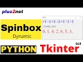 Tkinter generating Spinboxes dynamically and reading the values and resetting textvariable option