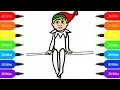 How to Draw Elf on the Shelf Elf Coloring Pages for Kids