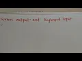 Screen output and keyboard input in javascript-part1