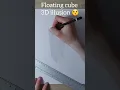 How to draw a floating cube 3D illusion