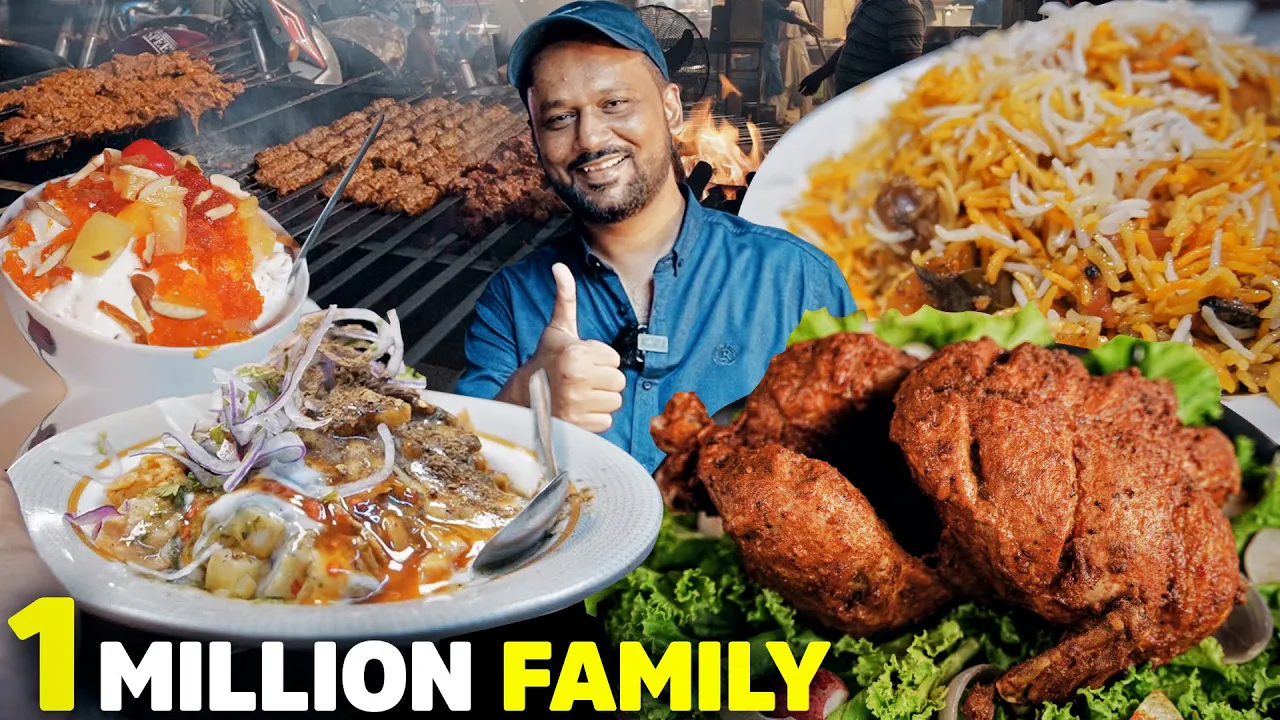 Unlimited Street Food on 1 Million Subscribers!!   Hussainabad Food Street Karachi, Pakistan