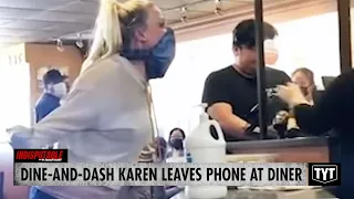 Dine-And-Dash Karen Leaves Phone At Diner Comes Back To Get It