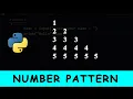 Python Program To Print Number Pattern in Right Triangle Shape 03