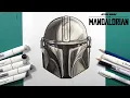 How to Draw the MANDALORIAN Helmet Star Wars