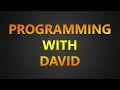 Programming with David Episode 1 Hello World Script in HTML