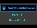 ReactJS Tutorial for Beginners - Part 3