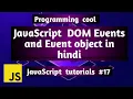 What is Events and event object in JavaScript in Hindi JavaScript Tutorials