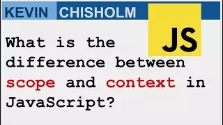 What is the difference between scope and context in javascript