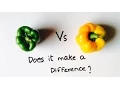 What is the difference between Green Yellow and Red peppers