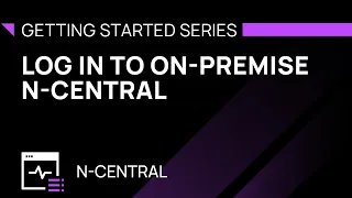 Log in to On-premise N-central