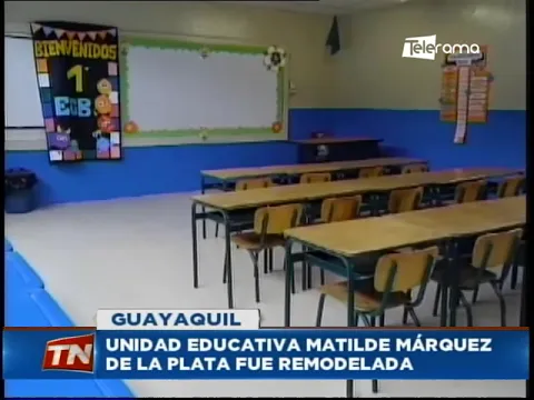 Unidad educativa Matilde Márquez de la Plata fue remodelada