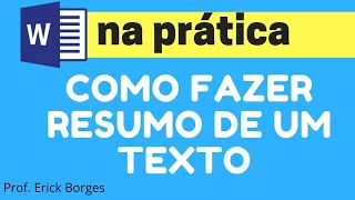 Como fazer RESUMO de um texto - ABNT
