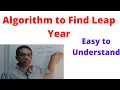 Leap Year Algorithm Class 16