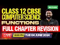 Class 12 CBSE Computer Science Functions Full Chapter Revision Xylem 12 CBSE