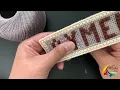 BOOK MARK with Name - Cross stitch on plastic Canvas