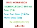 How to convert meter cube to cubic feet and cubic feet to meter cube