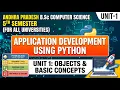 AP B Sc 5th Sem Computer Science Application Development Using Python - Unit 1 Important Topics