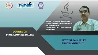 Lecture 36 Applet Programming--III