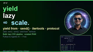 Master Python Generators in 10 Minutes yield next send itertoolsOption CodeToAGI EP27
