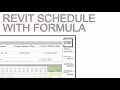 REVIT SCHEDULE WITH FORMULA