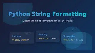 Python String Formatting f-strings format and Operator Explained