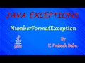 NumberFormatException EXCEPTIONS LIST IN JAVA
