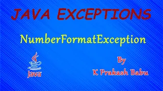 NumberFormatException EXCEPTIONS LIST IN JAVA