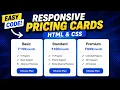 How to Create a Pricing Table with HTML CSS