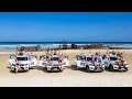 Lagu Sustainable Tour Operator Drop Bear Adventures uses Six Mahindra Scorpios on K'Gari Fraser Island