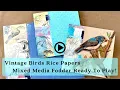 Download Lagu Mixed Media Fodder: Vintage Birds Rice Papers From Elizabeth St Hilaire