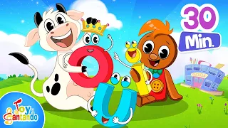 Regreso a Clases | Canciones Infantiles para aprender vocales y números (30 min) | Toy Cantando