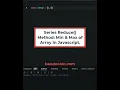 Series Reduce Method Min Max Values Of Array in Javascript