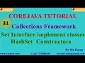 Core java Tutorial Collections Framework -31 HashSet Constructors By Ratan sir