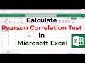 How To Calculate Pearson Correlation Test In Microsoft Excel Perform Pearson correlation in exce