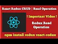 React Redux CRUD Operation Read Operation How To Fetch Data in Redux Redux Using Hooks