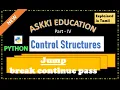 12th Computer Science Chapter 6 Control Structures - Jump Statements in Python Part 4