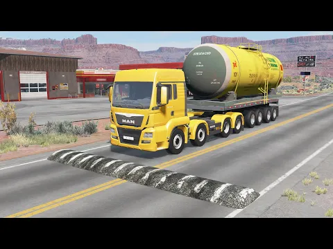 Download MP3 Truck vs Speedbump vs DeepWater vs Potholes vs Spikes- 🔺BeamNG.Drive🔺- #beamngdrive