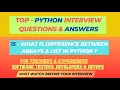 15 - What is the difference between Python Arrays and lists Dev IQs Freshers Experienced