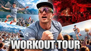 Die krasseste Workout Tour meines Lebens | 4 geheime Orte 🏰 🏔️ 🪨 🛥️